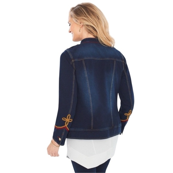 Chico’s Zenergy denim knit military jacket - Picture 14 of 15